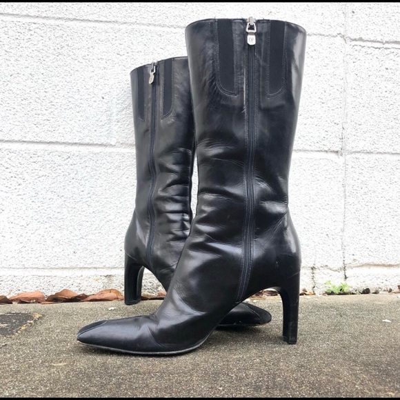 Donald J Pliner Black Leather Boots - Picture 6 of 6